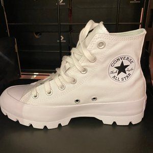 New White Lugged Chuck Taylor All Star Hi Sneakers Various Size